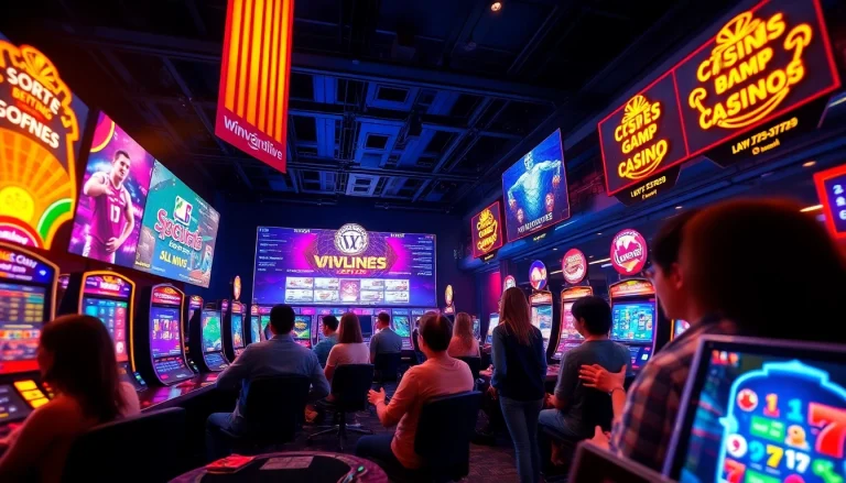 Engaging online betting experience at winvn88.live featuring diverse players and vibrant digital interface.