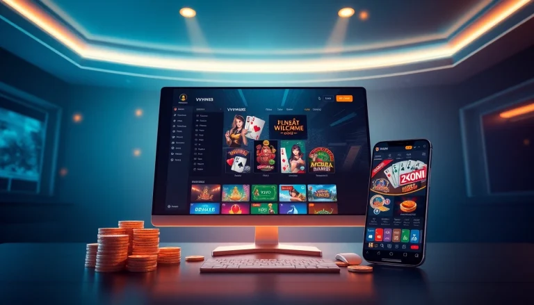 Online gaming interface featuring VVVWIN88, showcasing Baccarat and Poker.