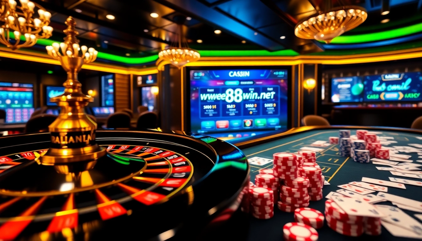Experience thrill at ee88win.net with vibrant casino tables and dynamic gaming action.