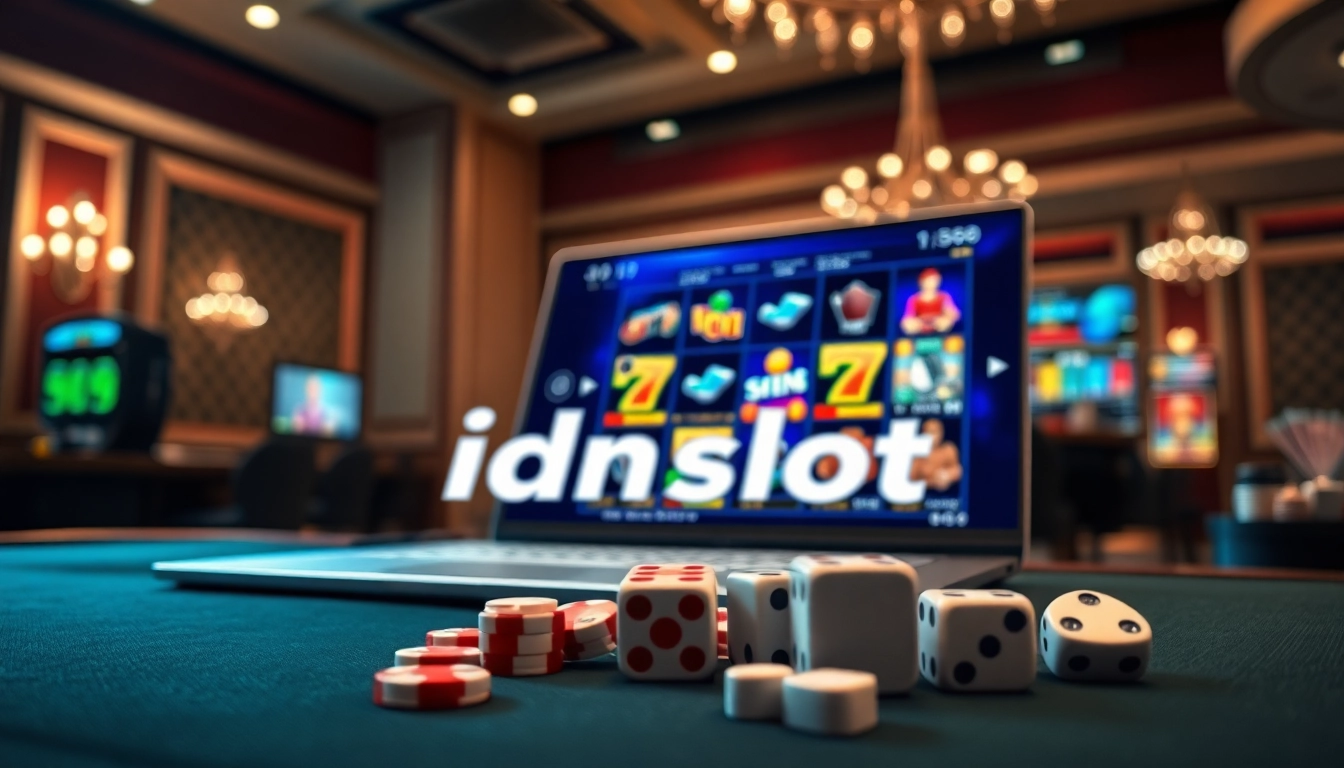 Experience the thrilling excitement of idnslot with vibrant online slot games and casino visuals.