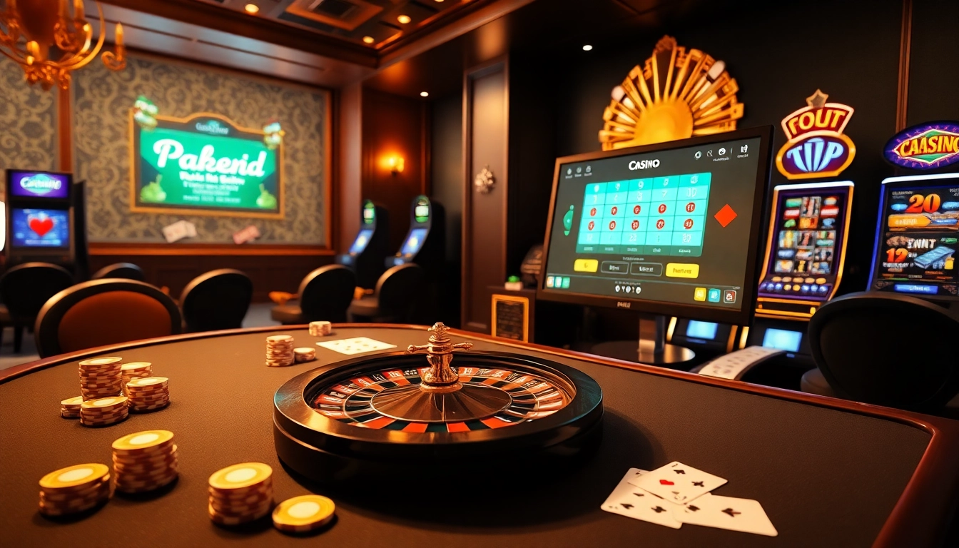 Experience the thrill of online gaming with Link truy cap 98Win showcased in an elegant casino setting.