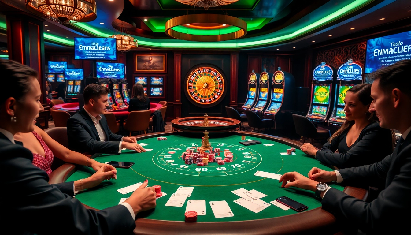 Players at a luxurious poker table strategizing bets while enjoying the thrill of gambling at https://emmacleans.co.com/.